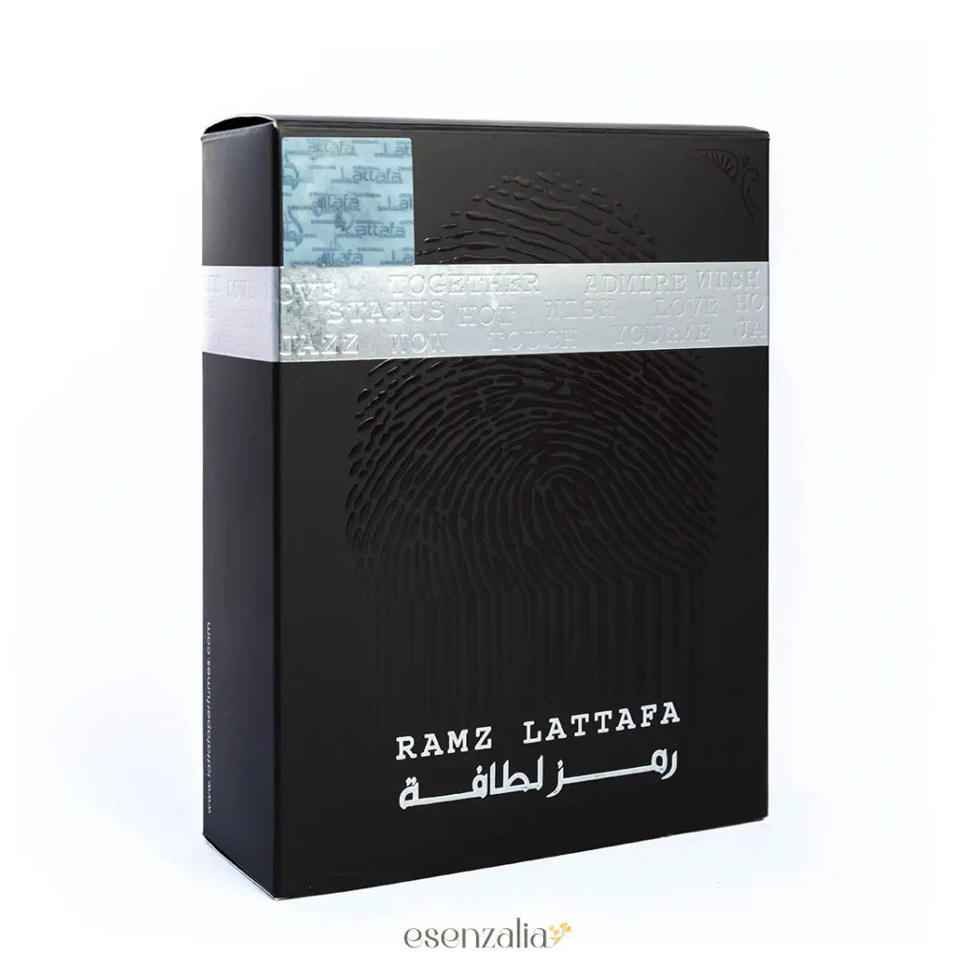 Lattafa Ramz Silver Eau de Parfum Hombre packaging