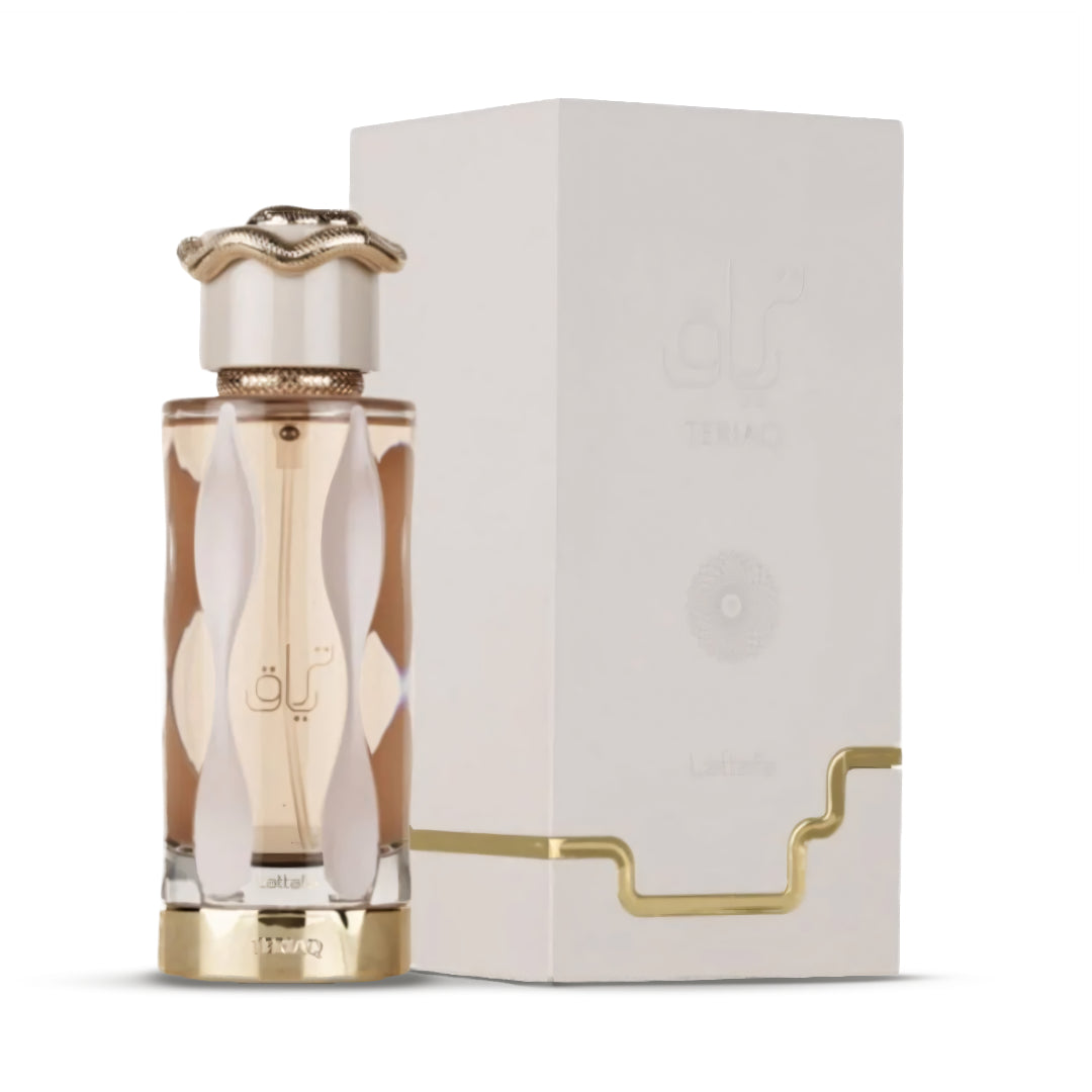 Lattafa Teriaq perfume y caja